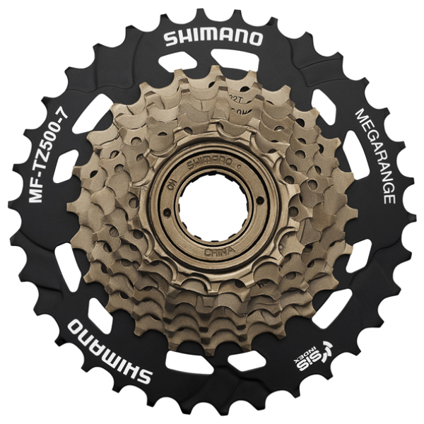 Shimano TZ500 Freewheel 14-34T 7V - Zwart/Goud Bruin/Zwart