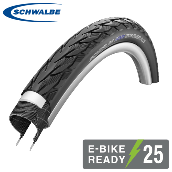 Schwalbe Buitenband Delta Cruiser Plus R 28 x 1.25 (32-622)Zwart Zwart