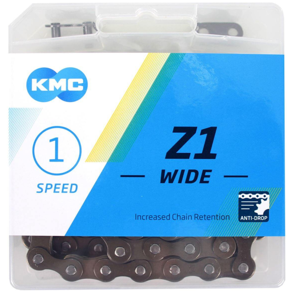 Kmc ketting singlespeed z1 112l 1/2x1/8 wide Bruin