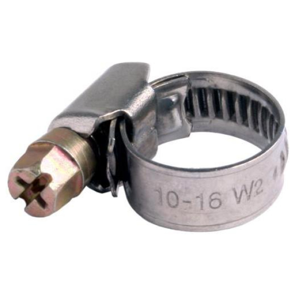 Merkloos SLANGKLEM 10-16 W2 3/16 ZILVER