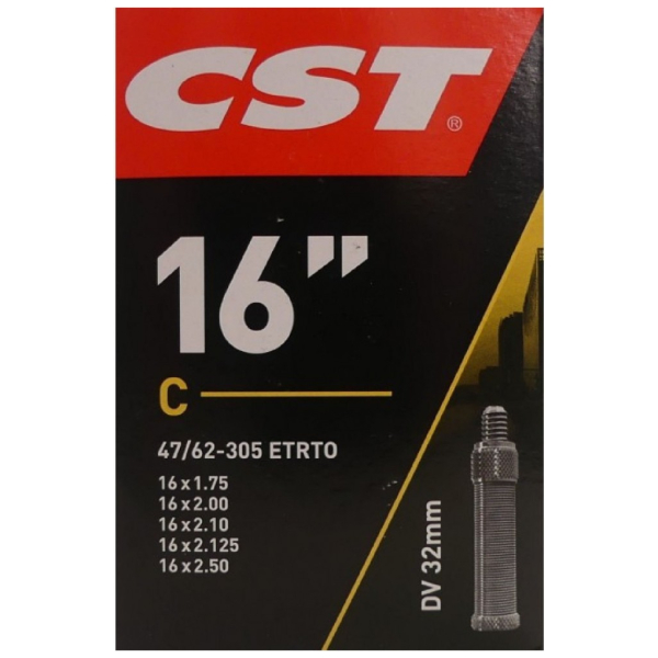 Cst Binnenband 16x1.75/2.125-1 3/8 DV 32mm Zwart - Afbeelding 4