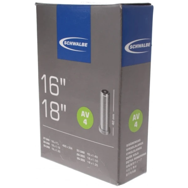 Schwalbe Binnenband 16-18 x 1 3/8 - 1.35 (28/37-34/355) Auto Ventiel Zwart - Afbeelding 2