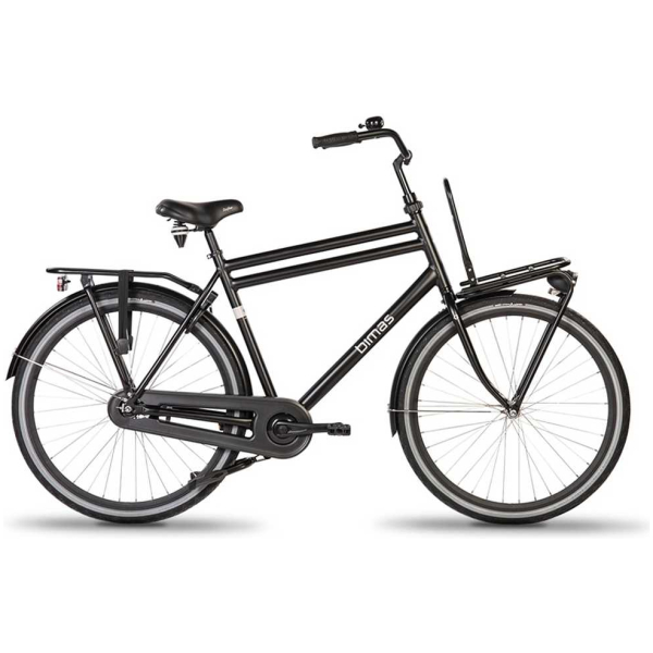 Bimas Bikes Transportfiets A-1.0 Remnaaf Mat Zwart Heren 2024