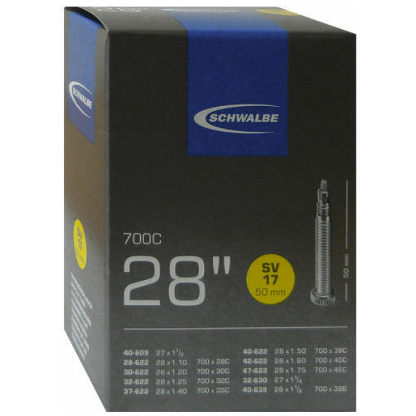 Schwalbe Binnenband 28x1 1/8x1 5/8-1 1/2 50mm Frans Ventiel Zwart - Afbeelding 2