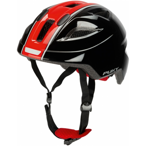 Puky Kinderhelm maat 51-56 CM Zwart/rood - Afbeelding 2