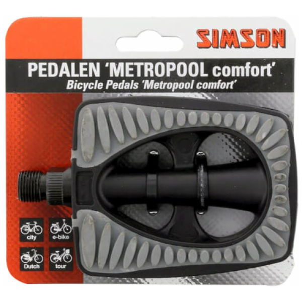 Simson pedalen Metropool Comfort Zwart
