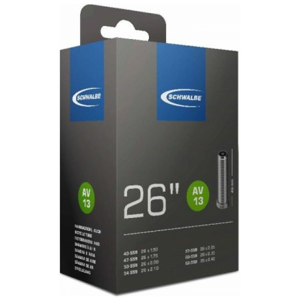 Schwalbe (AV13) Fiets Binnenband 26 Breed Auto Ventiel Zwart - Afbeelding 3