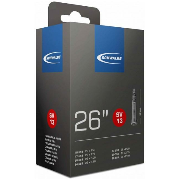 Schwalbe Binnenband SV13 26" / - 40mm ventiel Zwart