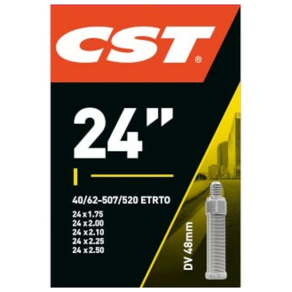 Cheng Shin Tyre Cst Binnenband 24x1.75/2.125-1 3/8 (40-62/507-520)Hollands Ventiel 48mm Zwart - Afbeelding 4