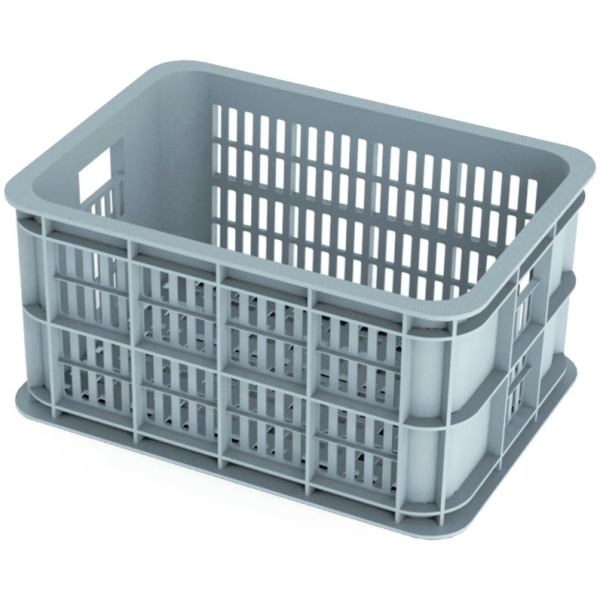 Basil Transportkrat 25L Kunststof - Zilver Sliver Cloud