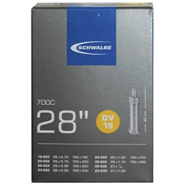 Schwalbe BINNENBAND 28 DV15 HOLLAND VENTIEL 40MM Zwart