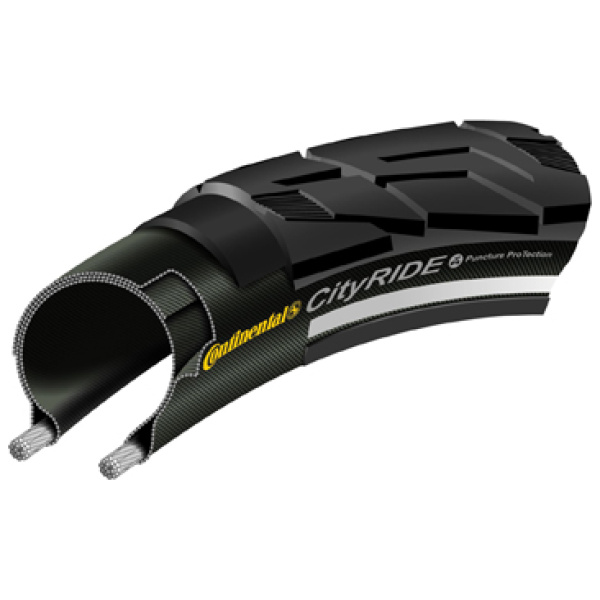 Continental Ride City Band 28 x 1.75" Reflectie - Zwart