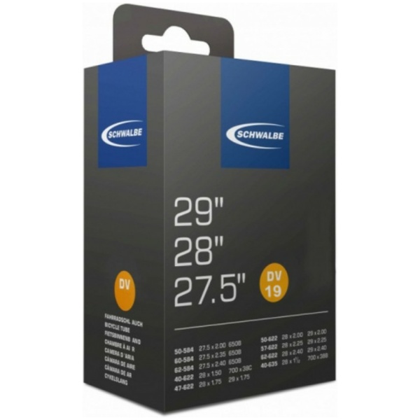 Schwalbe Binnenband 40/62-584/635 DV19 28"- 40mm ventiel Zwart