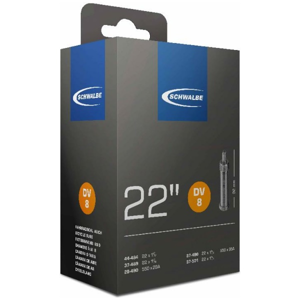 Schwalbe Fiets Binnenband 22 (28-37/489-501) Hollands Ventiel (DV8) Zwart - Afbeelding 2