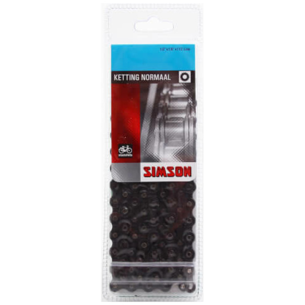 Simson Fietsketting 1/2 x 1/8 inch voor terugtraprem Black