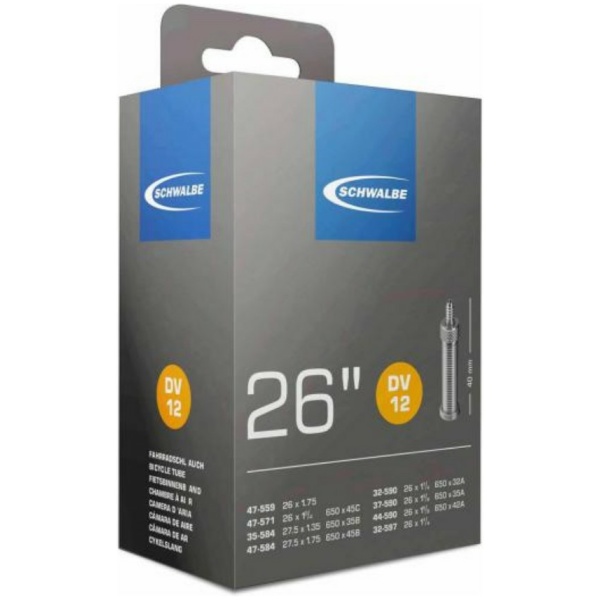 Schwalbe BINNENBAND 26 DV12 40MM Zwart