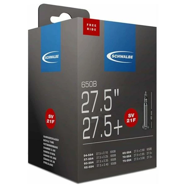 Schwalbe Binnenband Extralight 27.5 x 2.10- 3.00 - 40mm FV Zwart