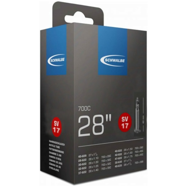 Schwalbe (SV17) Fiets Binnenband 28'' 28/47-622 std Frans Ventiel 40mm Zwart
