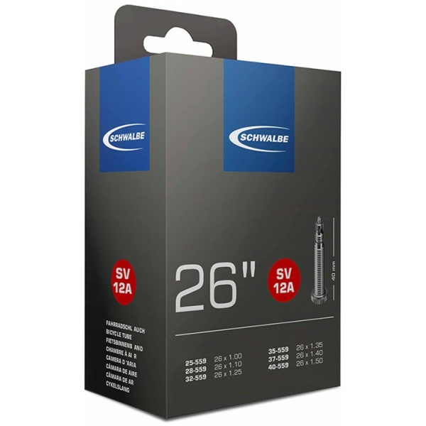 Schwalbe (SV12A) Fiets Binnenband 26 Smal (25-40/559)FV40mm Zwart