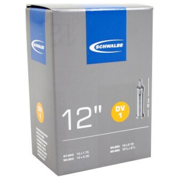 Schwalbe Binnenband DV1 12Inch. - 32mm ventiel Zwart - Afbeelding 3