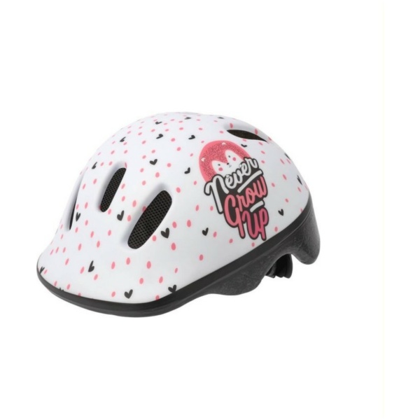 Polisport Hoggy Kinderhelm XXS, Wit (44-48 cm) White/Pink Matte