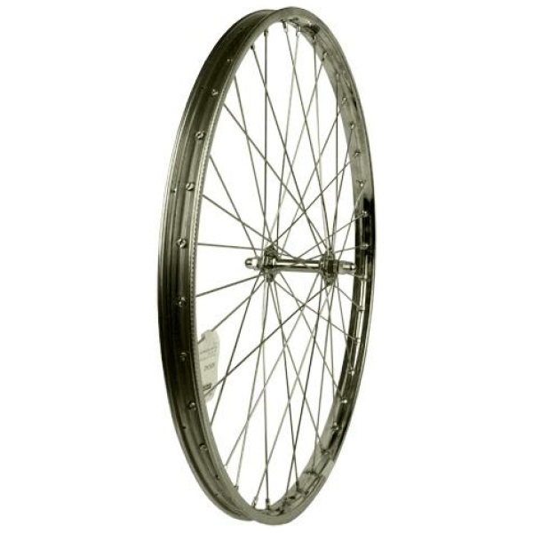 Van Schothorst VOORWIEL 24X13/8 RVS ST32 ETRO:28/37-540: Chroom