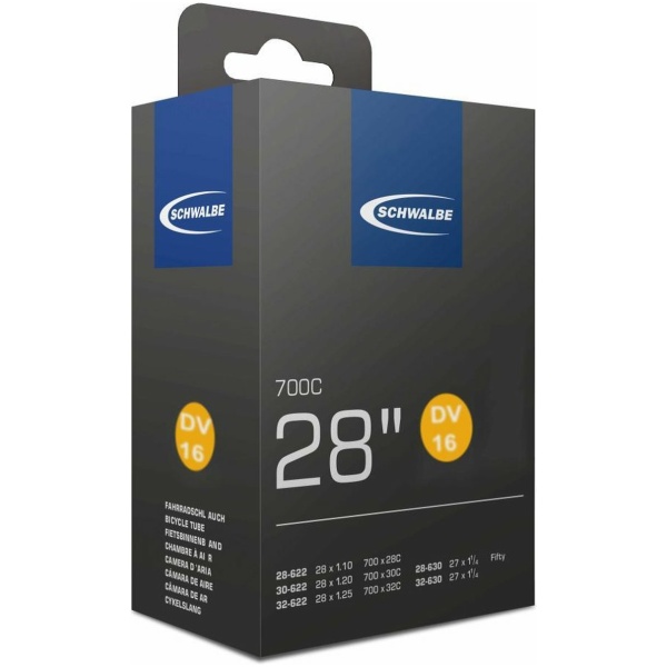 Schwalbe (DV16) Fiets Binnenband 28 Smal Hollands Ventiel (DV16) Zwart