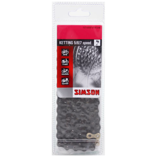 Simson Ketting derailleur 5V/6V/7V 020373 Black