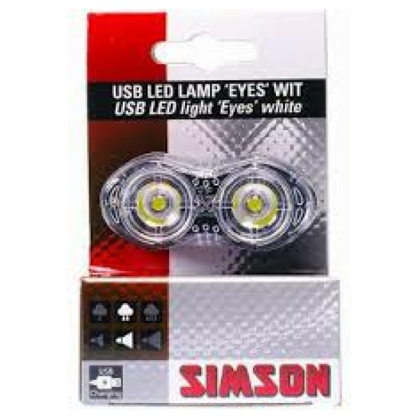 Simson Eyes Koplamp LED USB Batterijen - Zwart - Afbeelding 4