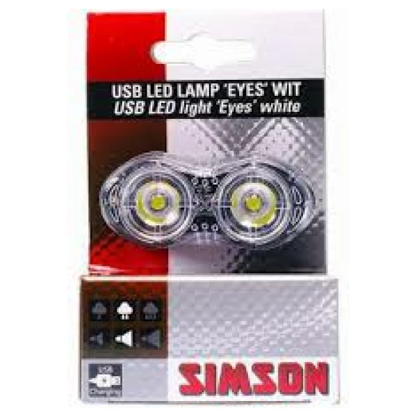 Simson Eyes Koplamp LED USB Batterijen - Zwart - Afbeelding 4