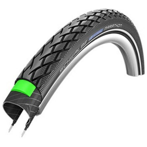 Schwalbe buitenband 26x1 3/8 Marathon Green Guard R Zwart