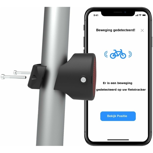 Invoxia - Fiets GPS Tracker - Zonder Simkaart - Tot 3 Maand Batterijduur - Track & Trace Volgsysteem - Reflector - Afbeelding 2