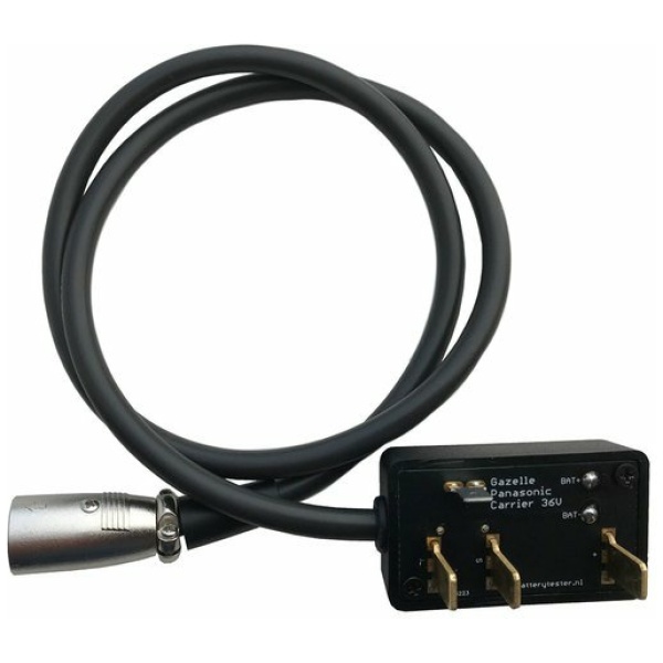 Batterytester adapter Panasonic / Gazelle Zwart