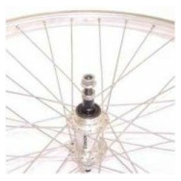 Merkloos Achterwiel 28 Inch (37-622) freewheel vaste as aluminium 7/8 vers.