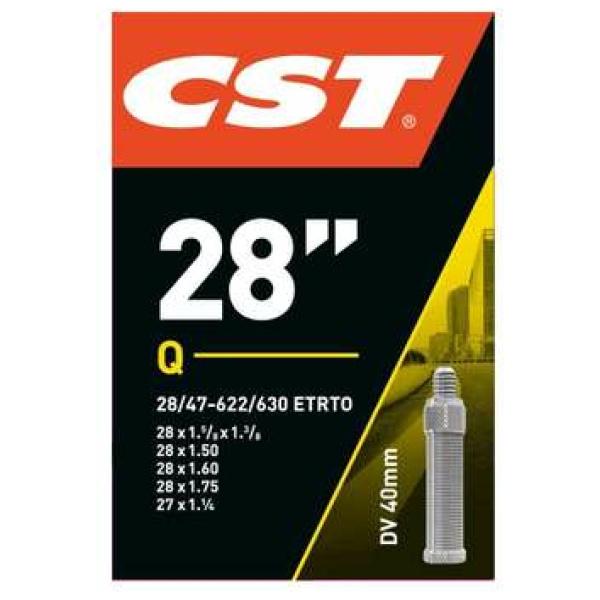 Cst Binnenband 28x1 5/8 3/8-1/2-1/8 28/47-622 Hollands Ventiel 40mm Zwart