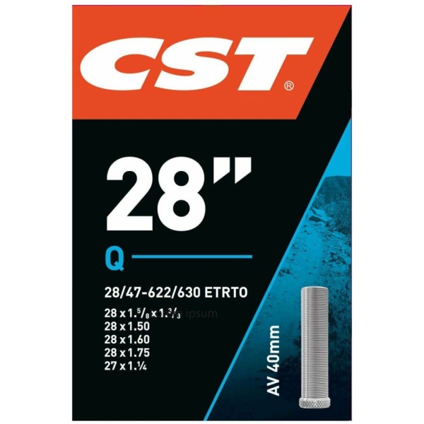 Cst Binnenband 28 x 1 5/8 x 1 3/8 Autoventiel 40mm Zwart