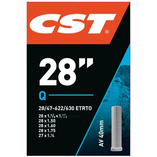 Cst Binnenband 28 x 1 5/8 x 1 3/8 Autoventiel 40mm Zwart