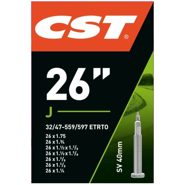 Cst Binnenband 26x1.75-1 1/4 Frans Ventiel 40mm Zwart