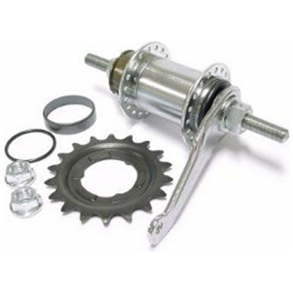 Shimano remnaaf CB-E110 terugtraprem 36-gaats achter zilver CHROMIUM