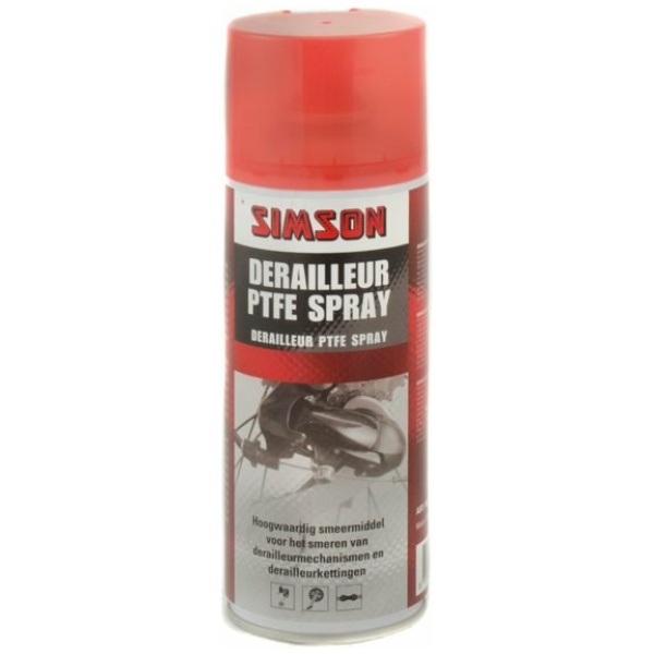 Simson Derailleur PTFE teflon spray 400 ml Rood