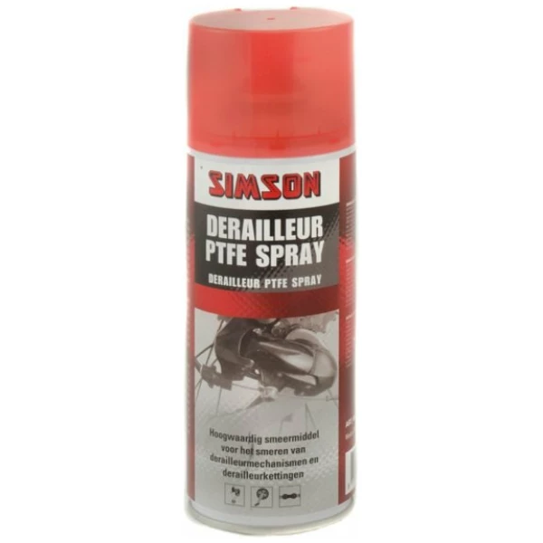 Simson Derailleur PTFE teflon spray 400 ml Rood