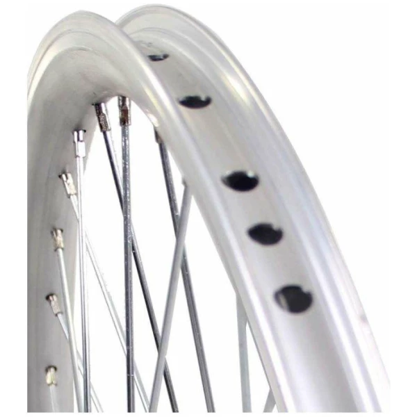 Kruitbosch ACHTERWIEL 26x 1.75 (47-559) HOOG VELG REMNAAF ZILVER