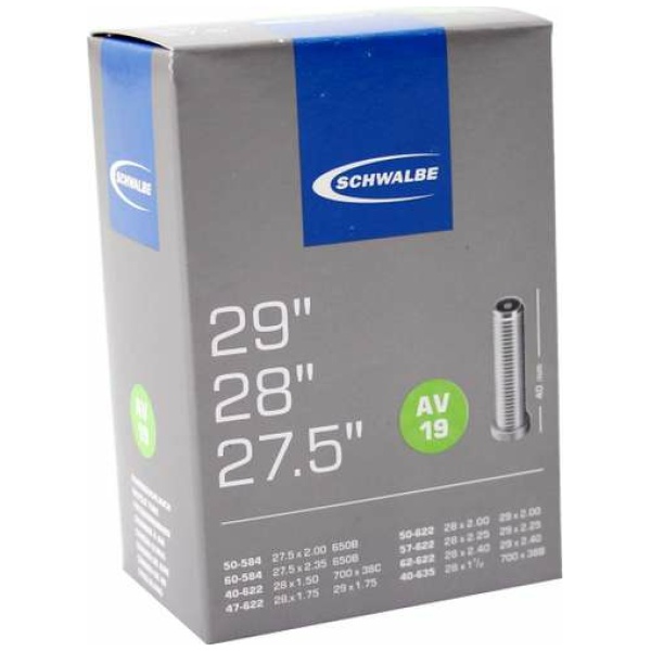 Schwalbe Binnenband 29/27.5 Auto Ventiel 40mm (AV19) Zwart