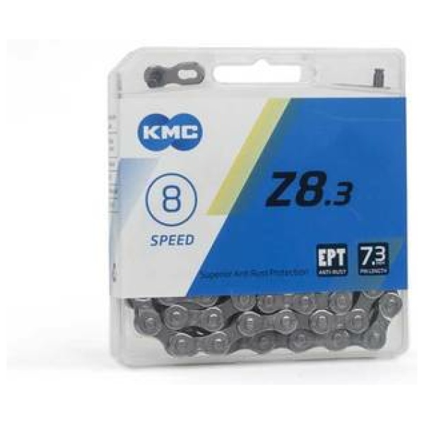 Kmc Z8.3 Fietsketting 1/2"-3/32" 114 Schakels 6/7/8v Ept anti Roest Zilver - Afbeelding 2