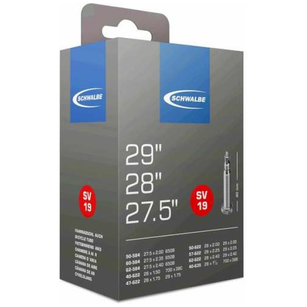 Schwalbe Binnenband 27,5"-29" SV19 40mm Presta Zwart - Afbeelding 5