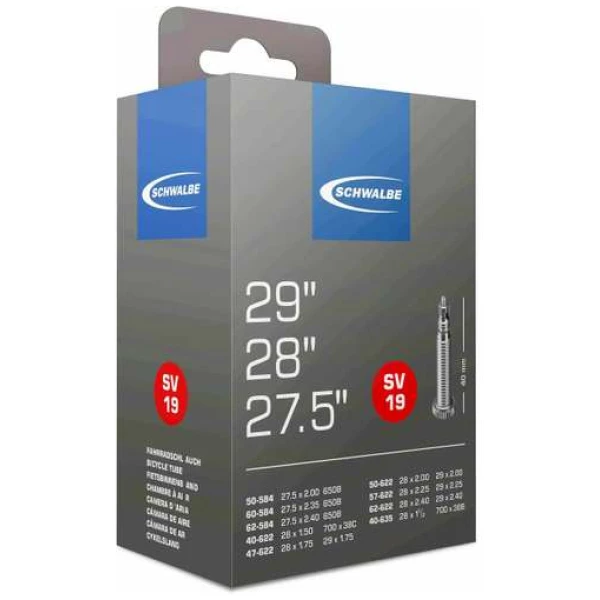 Schwalbe Binnenband 27,5"-29" SV19 40mm Presta Zwart - Afbeelding 5