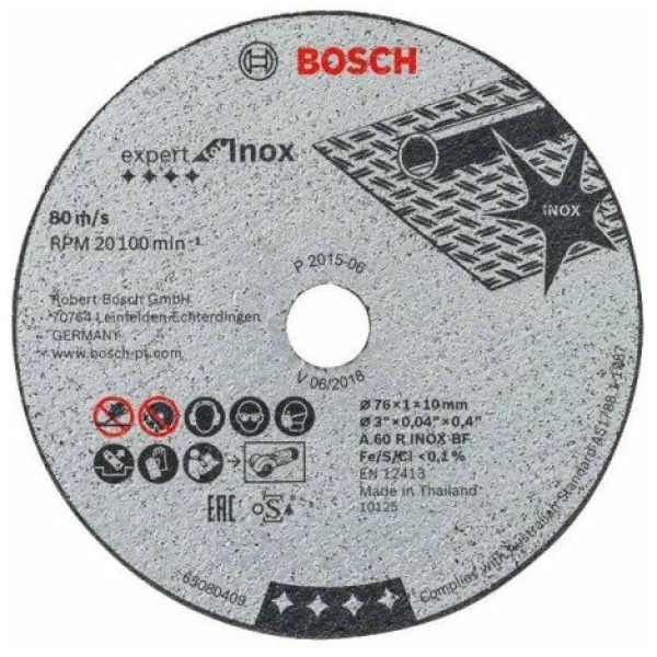 Bosch Professional Bosch Doorslijpschijf Metaal 76 x 10 x 1 mm 5 stuks