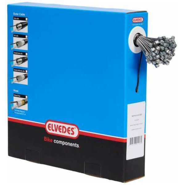Elvedes Rem binnenkabels 2250mm RVS Slick Ø1,5mm T-nippel PER STUK Zilver - Afbeelding 2