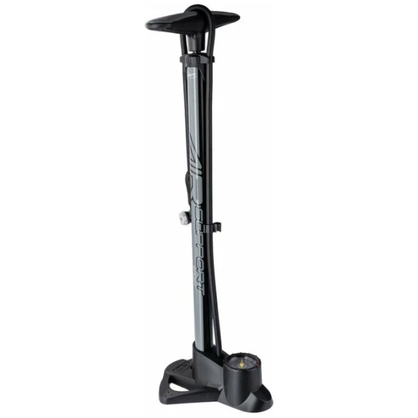 Contec hogedruk pomp Air Support Sport 11bar / 160psi, voor alle ventielen, staal Schwarz / Coolgrey