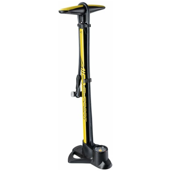 Contec hogedruk pomp Air Support Sport 11bar / 160psi, voor alle ventielen, staal Schwarz / Neoyellow